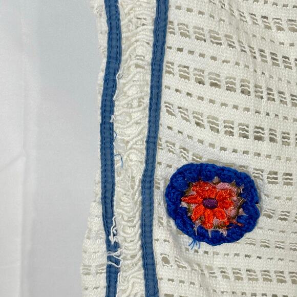 Free People “Seaside Walk” Open-Knit Crochet Top – White – Size S - Picture 6 of 8